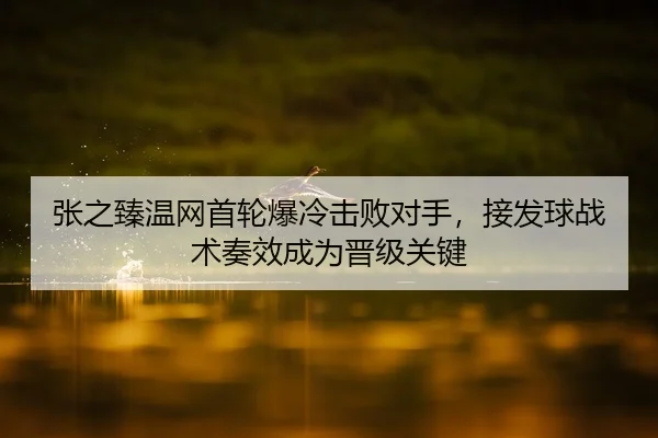 张之臻温网首轮爆冷击败对手，接发球战术奏效成为晋级关键